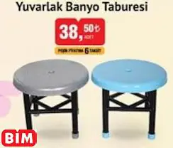 YUVARLAK BANYO TABURESİ